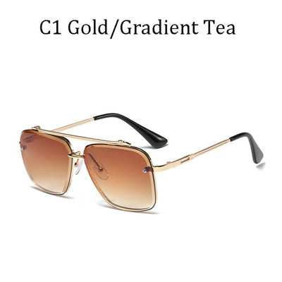 Luxury brand design Fashion Classic Mach Six Style Gradient lens Sunglasses Men Vintage Brand Design Sun Glasses Oculos 95527