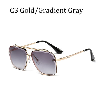 Luxury brand design Fashion Classic Mach Six Style Gradient lens Sunglasses Men Vintage Brand Design Sun Glasses Oculos 95527