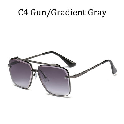 Luxury brand design Fashion Classic Mach Six Style Gradient lens Sunglasses Men Vintage Brand Design Sun Glasses Oculos 95527