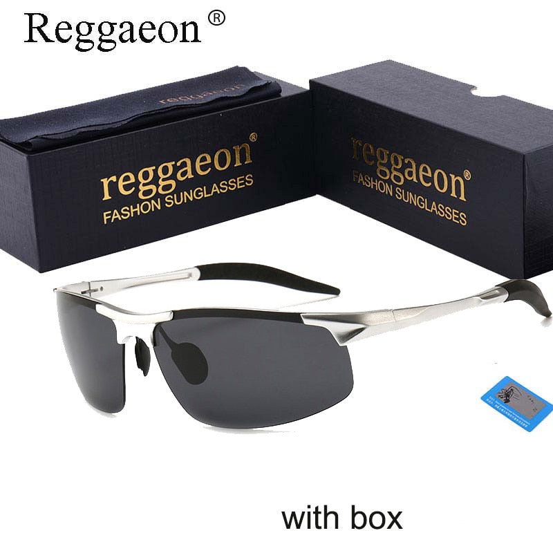 luxury aluminum magnesium polarized sunglasses for men women uv400 2019 Half frame male blue shades driver
