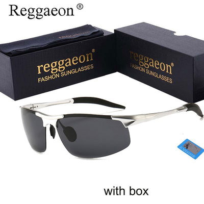 luxury aluminum magnesium polarized sunglasses for men women uv400 2019 Half frame male blue shades driver