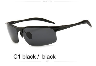 luxury aluminum magnesium polarized sunglasses for men women uv400 2019 Half frame male blue shades driver