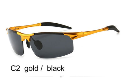 luxury aluminum magnesium polarized sunglasses for men women uv400 2019 Half frame male blue shades driver