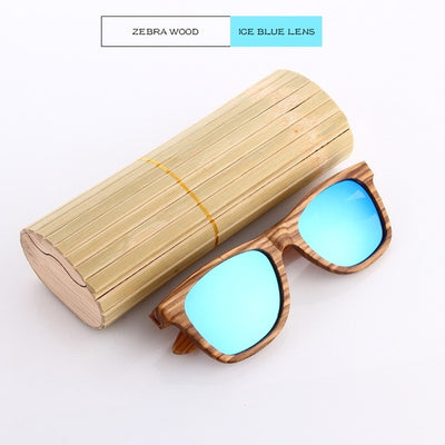 EZREAL Real Top Bamboo Wood Wooden Sunglasses Polarized Handmade Wood Mens Sunglass Sun glasses Men Gafas Oculos De Sol Madera